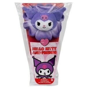 Hello Kitty Sanrio 14-Inch Kuromi Plush Flower Ombre Purple Valentines Gift NEW